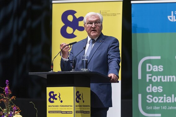 Bundespräsident Frank-Walter Steinmeier während seiner Rede beim 83. Deutschen Fürsorgetag! –