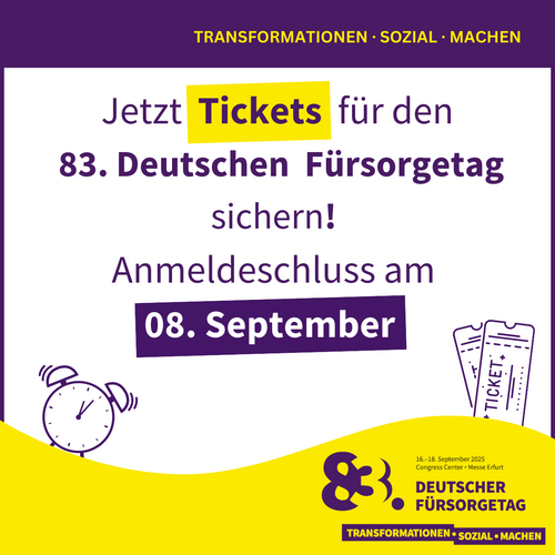 Grafik mit der Aufruf zum Ticketkauf und Hinweis auf Anmeldeschluss am 08. September –