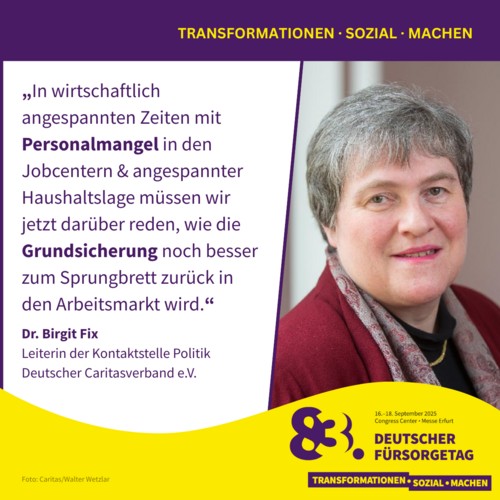 Grafik mit Porträtfoto und Zitat von Dr. Birgit Fix –